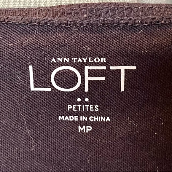 Ann Taylor LOFT petite M black ruffle embellished tank top - Picture 5 of 5